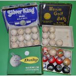 30x various early 1.62" dimple golf balls incl 11 wrapped - mostly later Dunlop 65's wrapped incl