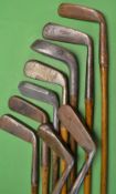 9x assorted interesting putters to incl Noirit Pat alloy blade with lead face insert, Braid Mills