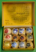 12x various paper wrapped golf balls - Lewis New Windsor Mesh pattern, 2x Spalding Top-Flite Mesh