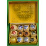 12x various paper wrapped golf balls - Lewis New Windsor Mesh pattern, 2x Spalding Top-Flite Mesh