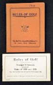 1928 "Rules of Golf" booklet - Published by The Golf Printing and Publishing Co, St James's Place,