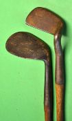 2x interesting niblicks to incl a square wing toed Smith's Patent anti shank heavily lofted