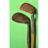 2x interesting niblicks to incl a square wing toed Smith's Patent anti shank heavily lofted