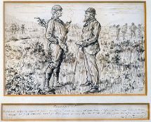Du Maurier, George (1834-1896) original pen and ink sketch entitled 'ENCOURAGEMENT: Professional