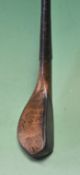 Jack Morris late longnose beech wood short spoon c1885 - the head measures 5"x 1.5/8" x 1.25" with