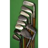 10x various very clean irons/putters  to incl D&W Auchterlonie St Andrews smf putter with the