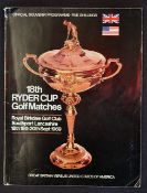 Scarce 1969 official Ryder Cup Golf signed Programme - played at Royal Birkdale Golf Club where