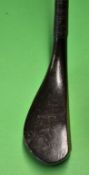 Rare R Kirk St Andrews feather ball shallow face long nose driver c1850 - the elegant dark stained