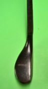 Rare Thomson (Royal Blackheath 1885-1889) dark stained beech wood driver  - with dropped heel face