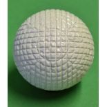 Original c1900 mint unused fine line mesh pattern rubber core golf ball - retaining 100% white paint