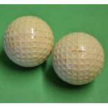 2x Fine Spalding Fro-Flite square mesh golf balls - unused (VG)