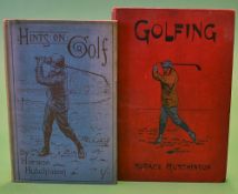 Hutchinson, H G - "Hints on Golf" 9th ed enlarged 1895 in the original pictorial cloth boards (