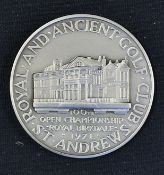1971 Royal and Ancient Golf Club St Andrews 100th Open Championship commemorative medal - embossed