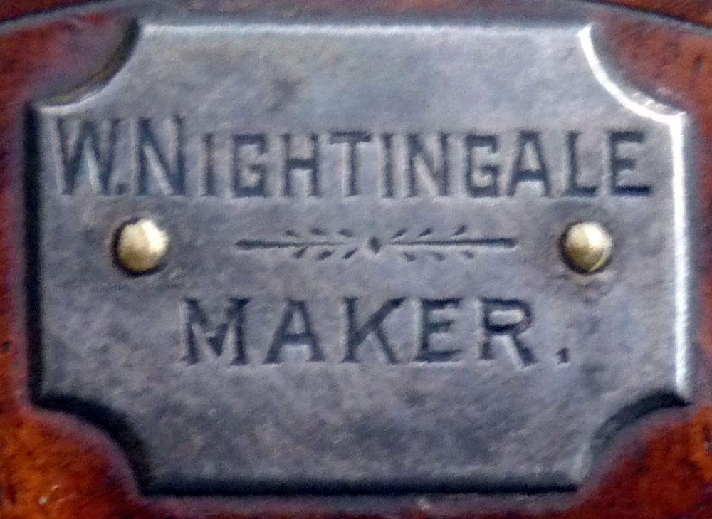 REEL & CASE: Ex rare c1900s William Nightingale Maker (Derby) polished mahogany and silver & - Image 5 of 5