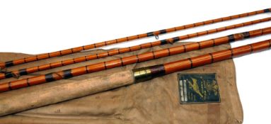 ROD: Early Hardy The Palakona 16' 3 piece with correct spare tip salmon fly rod, No.94988,