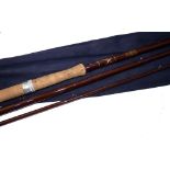 ROD: Bruce & Walker Cordon Bleu 13' 3 piece fibalite salmon fly rod in little used condition,