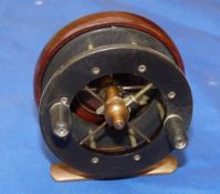 REEL: Fine 3" Allcock Coxon Aerial reel, 4 spoke model with no tension regulator, black horn