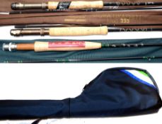 RODS & CASE: (4) Three brand new shop stock carbon fly rods, Greys of Alnwick GPRL Rod, 9'6" 2