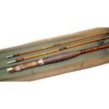 ROD: Hardy The Hollolight Hollokona 8'6" 3 piece trout fly rod, No.H37941, agate butt/tip guides,