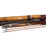 ROD: Rare Hardy The Fairchild Rod 9' 3 piece Palakona with correct spare tip, trout fly rod, No.