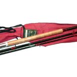 ROD: Scarce Shakespeare Worcestershire Boron 14' 3 piece salmon fly rod, in new condition, line rate