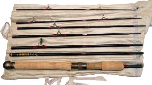 ROD: Hardy Smuggler Graphite Deluxe Spinning Rod, 8'3", 7 piece burgundy blank, low bridge guides,