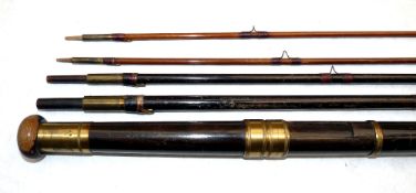 ROD: Bowness & Bowness Maker, 230 Strand, London 16' 5 piece greenheart/lancewood rod incl. 2 x