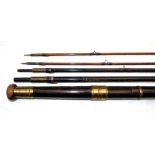 ROD: Bowness & Bowness Maker, 230 Strand, London 16' 5 piece greenheart/lancewood rod incl. 2 x