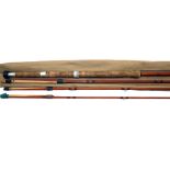 ROD: JS Sharpe of Aberdeen 12' 3 piece with correct spare tip, spliced joint salmon fly rod,