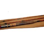ROD: Fosters of Ashbourne The Manifold 10' 3 piece split cane trout fly rod, red agate butt/tip