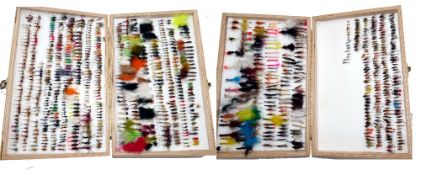 1000 FLIES & BOX: Collection of 1000 new shop stock trout flies, all patterns and sizes from