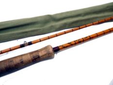 ROD: Hardy The Pope Palakona 10' 2 pce trout fly rod No H61927, line 7, agate butt & tip guides,