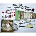 LURES: (Qty) Collection of mainly Hardy lures inc. Jim Vincent pike spoon with all original