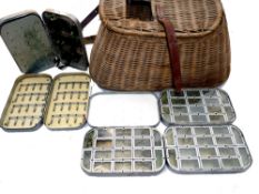 FLIES & ACCESSORIES: Collection of 4 x Wheatley boxes incl. Hardy 16 compartment with replacement
