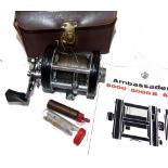 REEL: Abu Ambassadeur 6000 C multiplier reel in fine condition, black grooved end plates, 3 screw