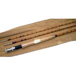 ROD: Fine Hardy Gold Medal 9'6" 3 piece Palakona trout fly rod, No.E6969, fully refurbished using