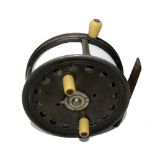 REEL: Hardy The Silex No.2 alloy drum casting reel, 4" diameter, twin white handles and casting
