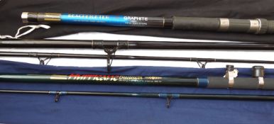 RODS: (2) Shakespeare Beach Fighter Graphite 13' 3 piece carbon composite beach casting rod, casting