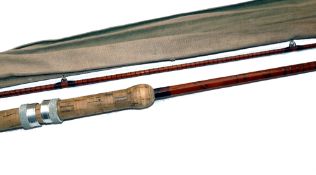 ROD: B James & son Ealing London Richard Walker Mk1V 10' 2 piece cane rod, red agate butt/tip