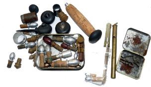 ACCESSORIES: (Qty) Quantity of mainly Hardy alloy, rosewood and cork ferrule stoppers, in trout/