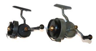 REELS: (2) Hardy Hardex No 1 Mk3 early threadline spinning reel, grey finish Bakelite drum, half