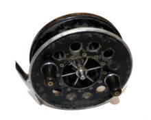 REEL: Allcock Aerial 4.5" diameter wide drum centre pin reel, chromed 6 spoke with tension adjuster,