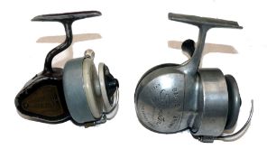 REELS: (2) Milward Magnacast threadline spinning reel, brown finish body, brass side plate, half