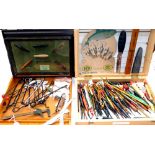 ACCESSORIES: Large collection of vintage floats, cane quill cork balsa and celluloid examples of all