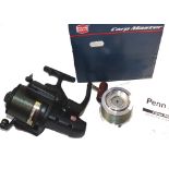 REEL: Penn Carp Master bait runner reel, model 470c, long stroke spool, roller bearings, front drag,