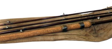 ROD: Fine Forest of Kelso 11'6" 3 piece with correct spare tip, salmon fly and worming rod,