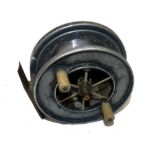 REEL: Allcock Aerial Popular 3.5" diameter alloy centrepin reel, 6 spoke with tension regulator,