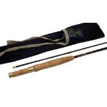 ROD: Hardy Deluxe Classic 8'6" 2 pce carbon trout fly rod, line 4/5, burgundy blank whipped burgundy