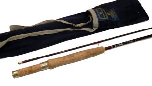 ROD: Hardy Deluxe Classic 8'6" 2 pce carbon trout fly rod, line 4/5, burgundy blank whipped burgundy