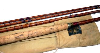 ROD: Hardy The High Regan 18' 3 piece with correct spare tip Palakona salmon fly rod, No.C11676,